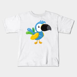 Colorful Parrot, Tropical Parrot, Cute Parrot Kids T-Shirt